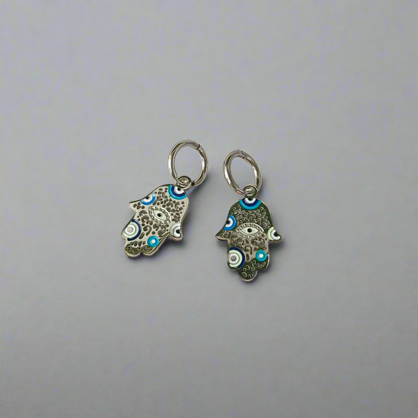 Evil Eye Silver Earrings