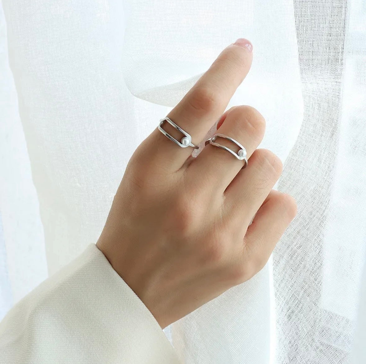 Silver Pearl Ring
