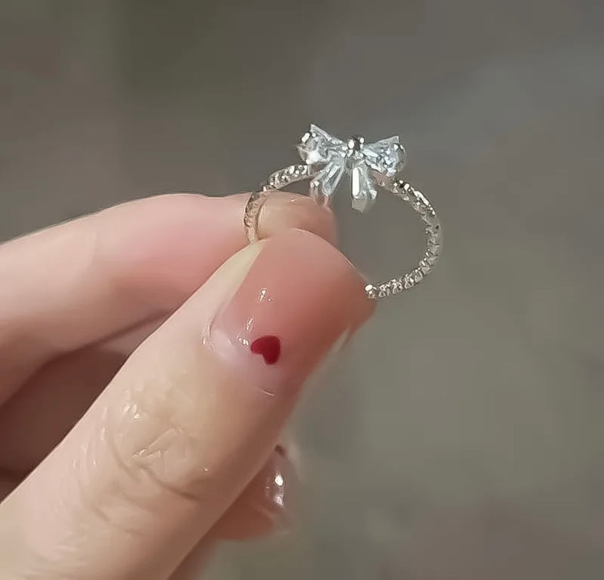 Studded Bow Ring