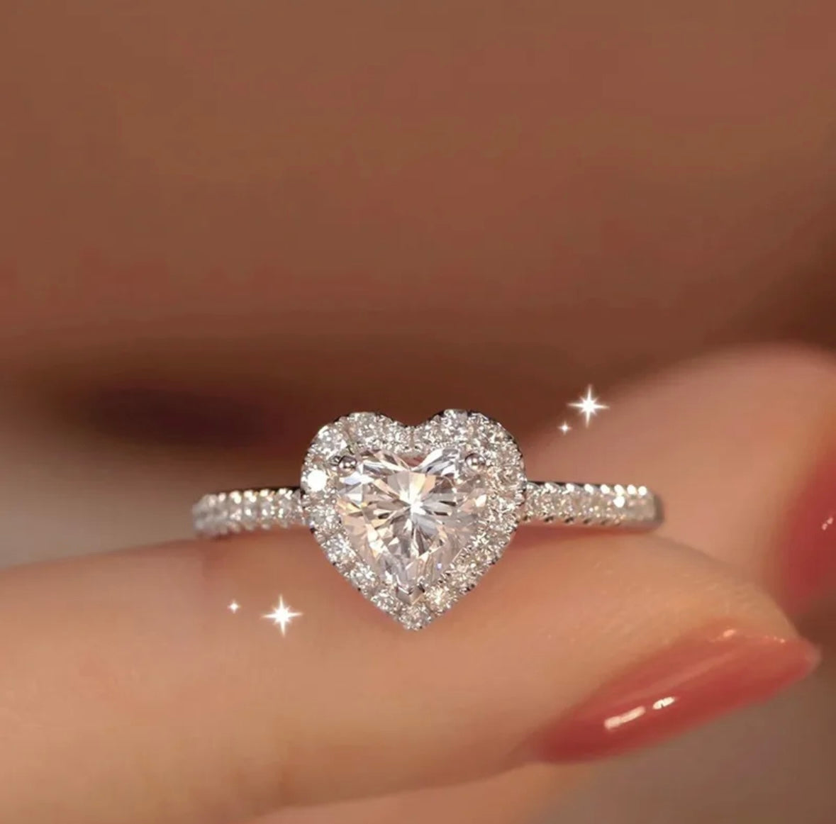 Studded Heart Ring