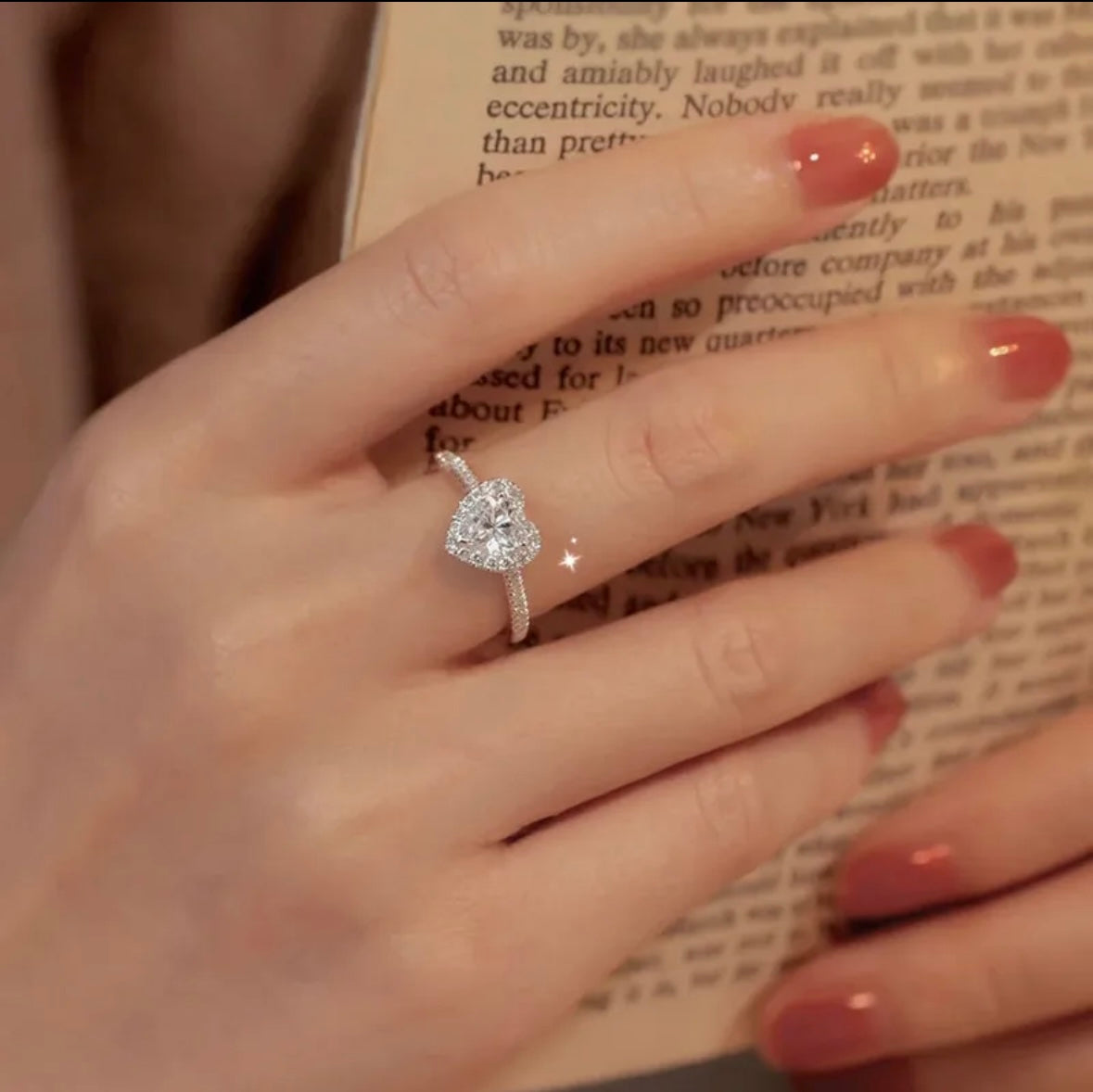 Studded Heart Ring