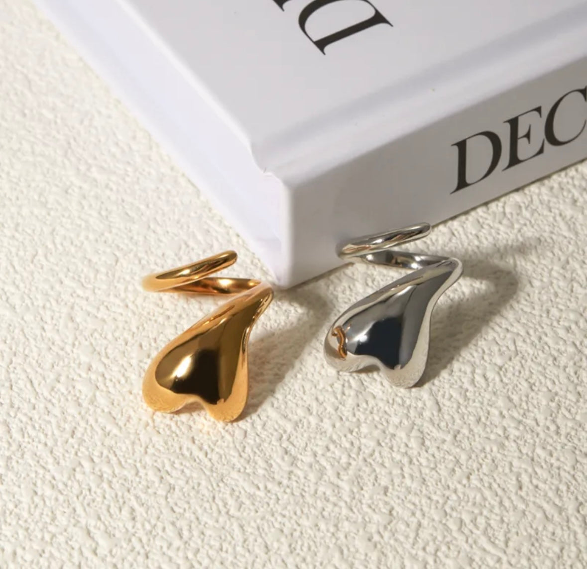 Statement Melting Heart Rings