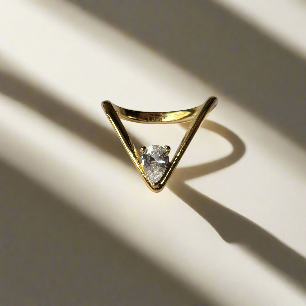 Trending Diamond V- Shape Ring