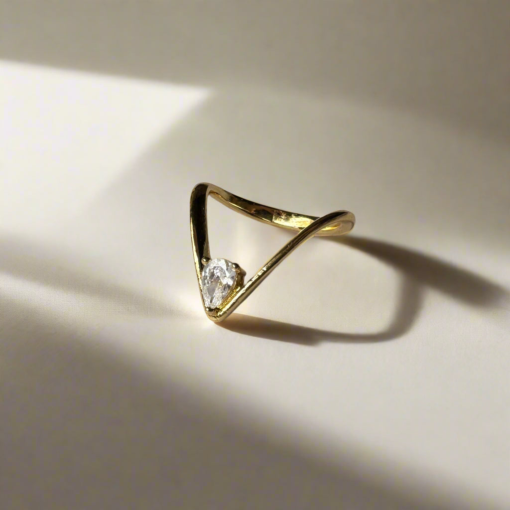 Trending Diamond V- Shape Ring