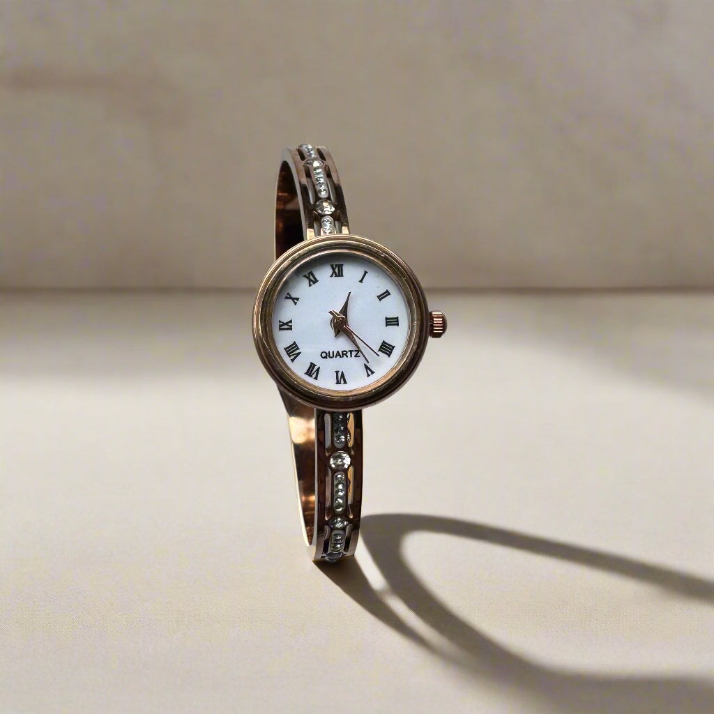 Designer Rose Gold Watch Bracelet