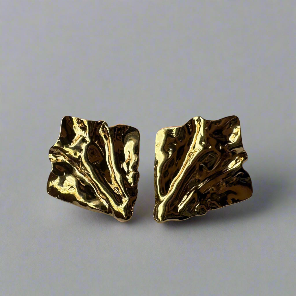 Abstract Gold Earrings