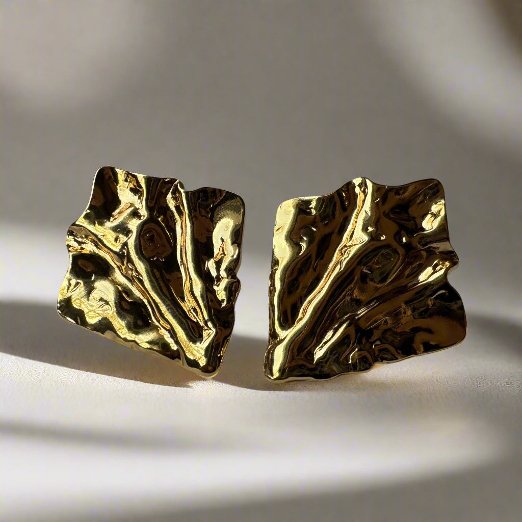 Abstract Gold Earrings