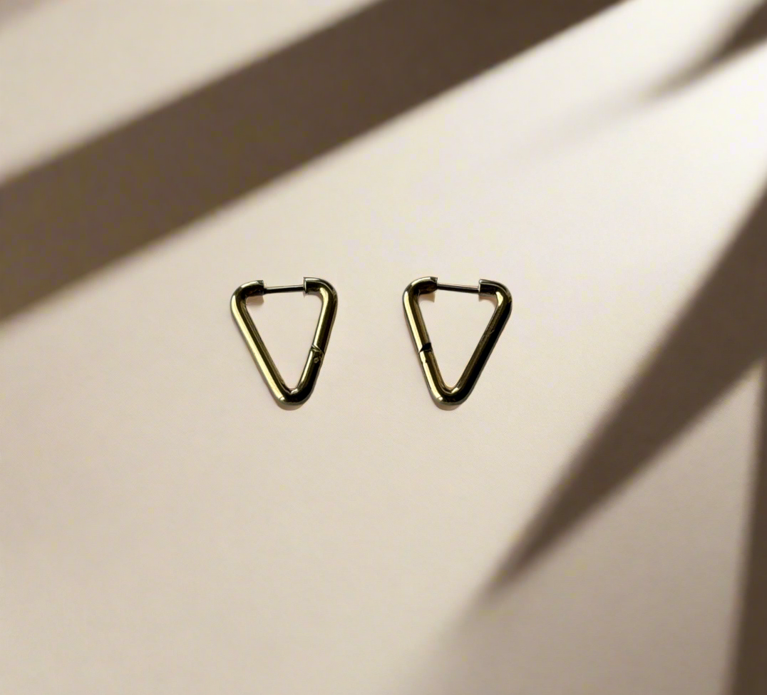 Trending Triangle Gold Hoop Earrings