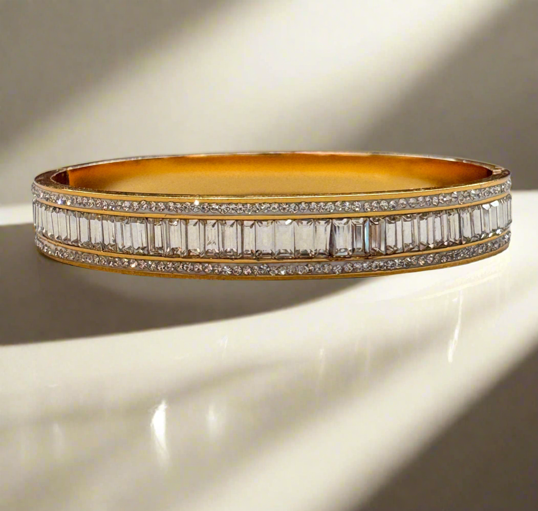 Studded Brackets Golden Bracelet