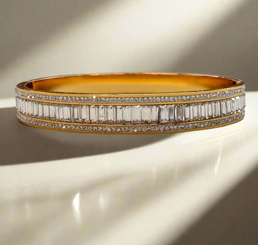 Studded Brackets Golden Bracelet