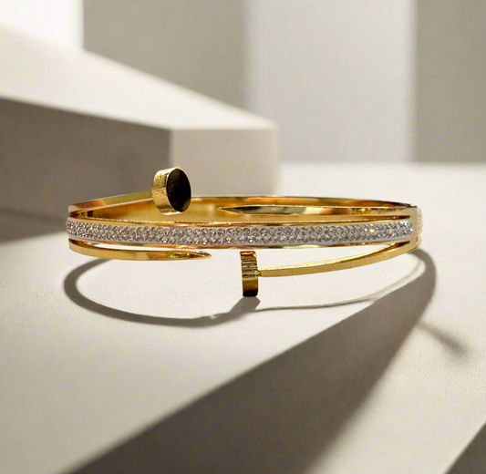 Studded Gold Designer Gold Bracelet