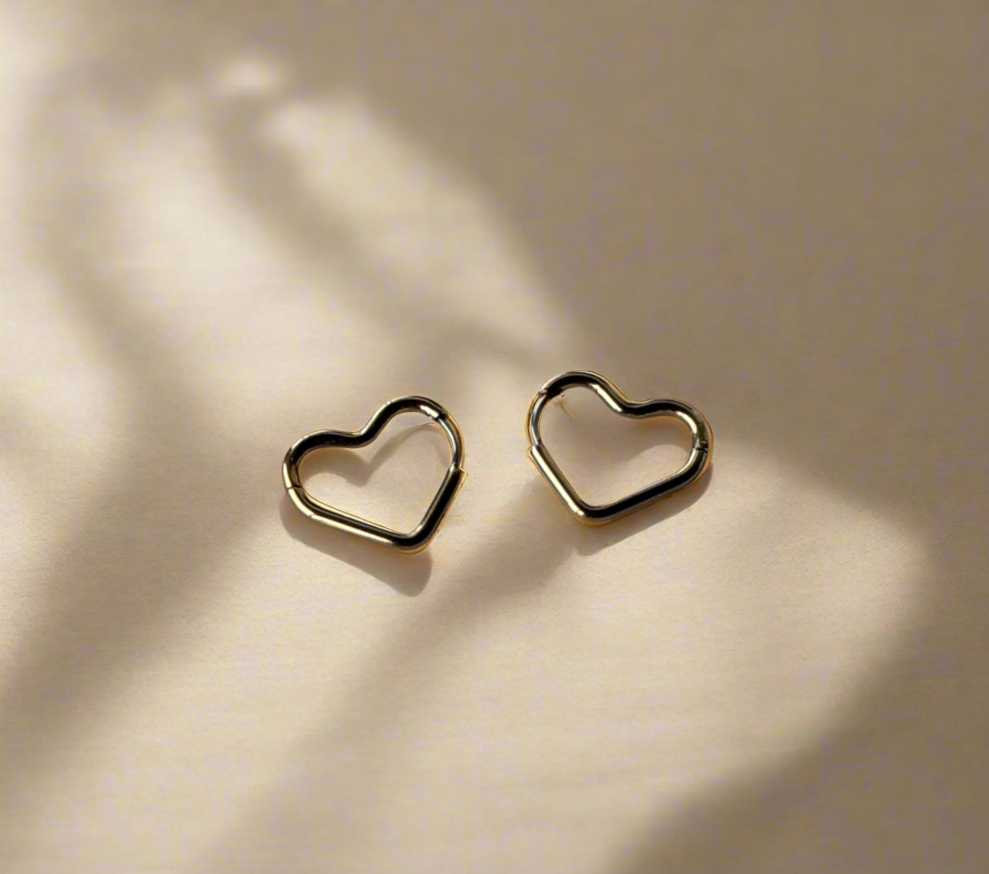 Heart Hoop Earrings