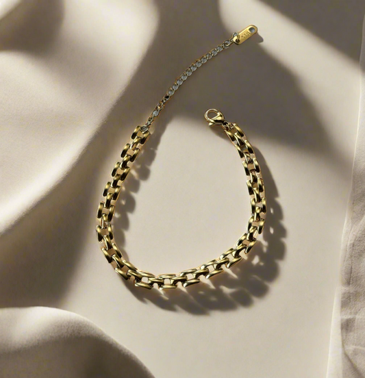 Gold Designer Chain Bracelet