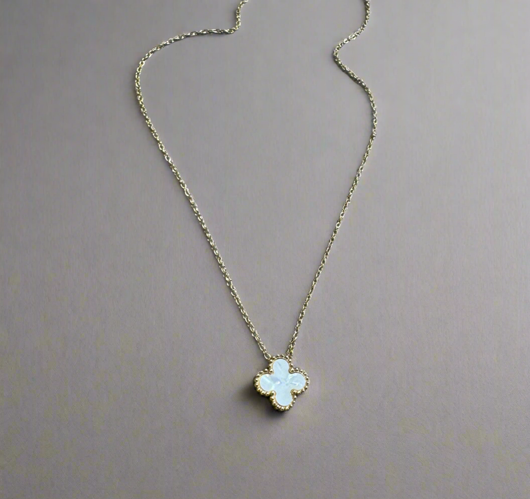 White Clover Pendant Necklace