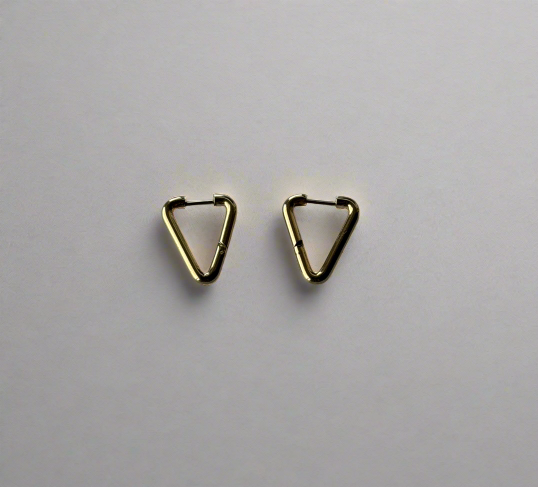 Trending Triangle Gold Hoop Earrings