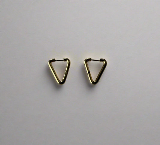 Trending Triangle Gold Hoop Earrings