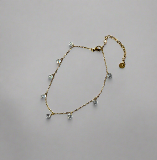 Crystal Beads Chain Anklet