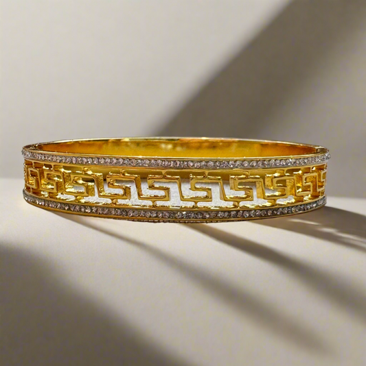 Linear Studded Golden Bracelet