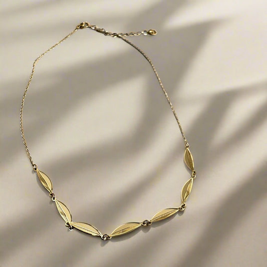 Designer Leaf Chain Necklace