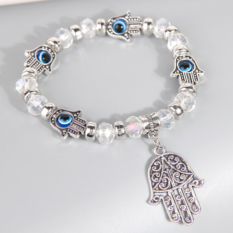 Evil Eye Crystal Beads Bracelet