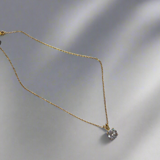 Diamond Pendant Gold Chain Necklace