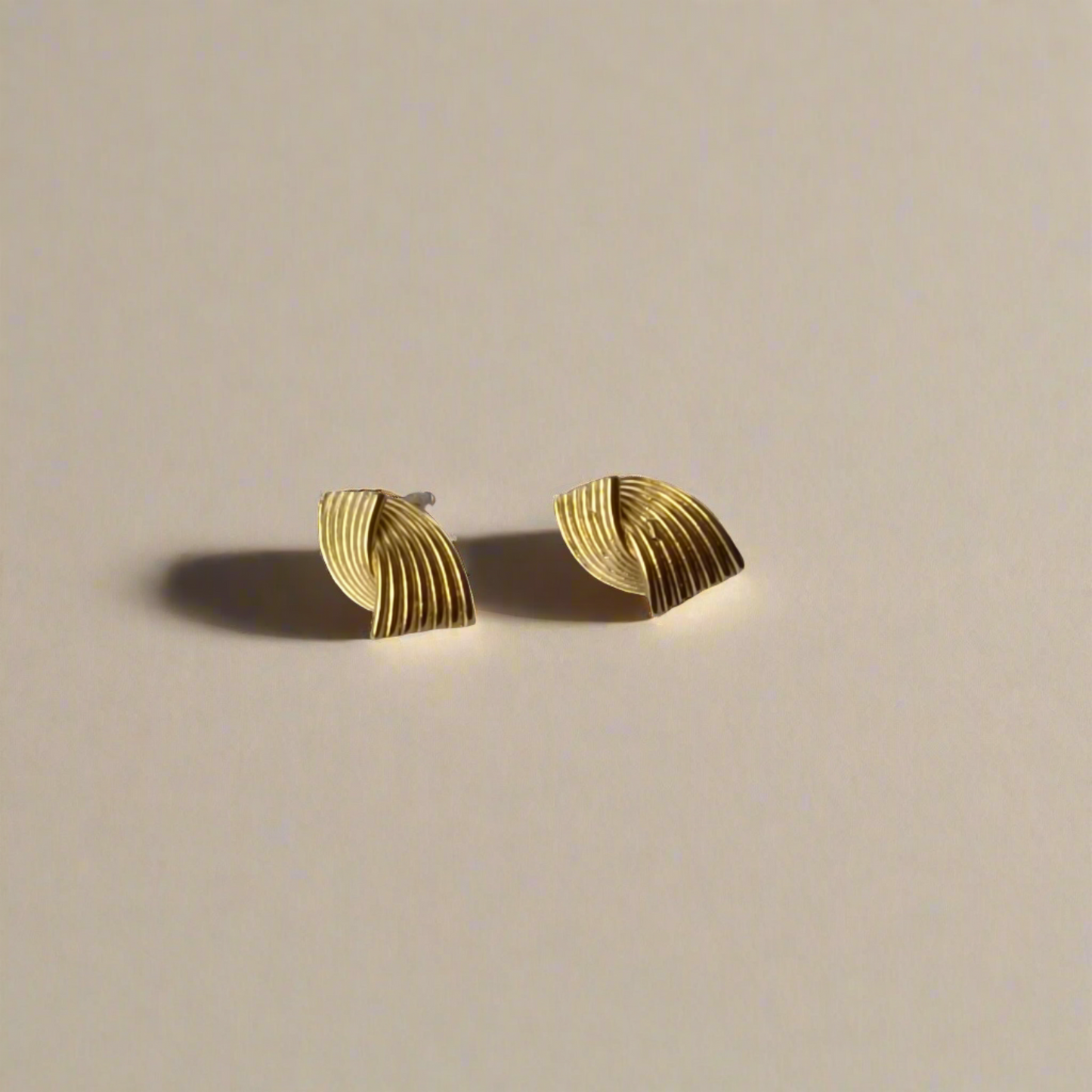 Designer Abstract Gold Earrings