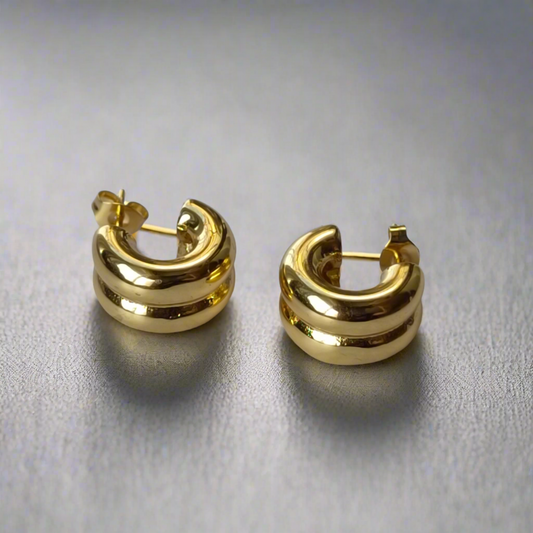 Circular Gold Hoop Earrings