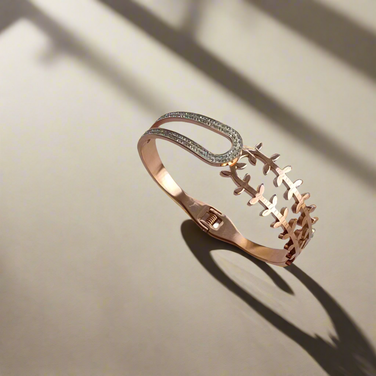 Designer Studded Rose Gold Bracelet