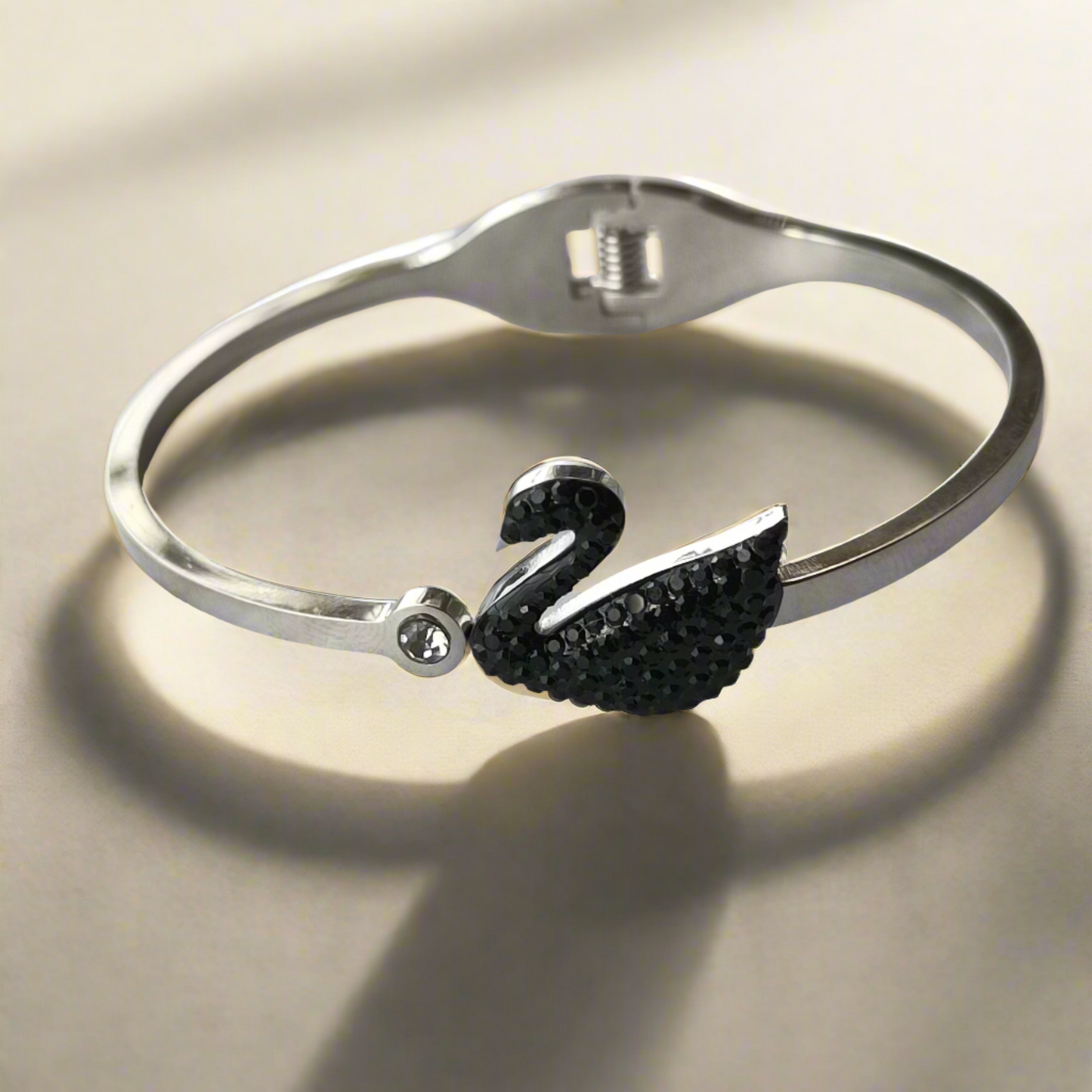 Black Swan Silver Studded Bracelet