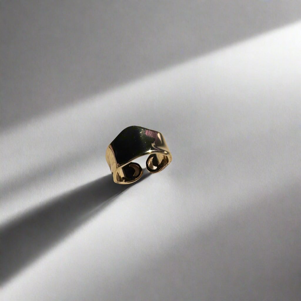 Abstract Gold Ring