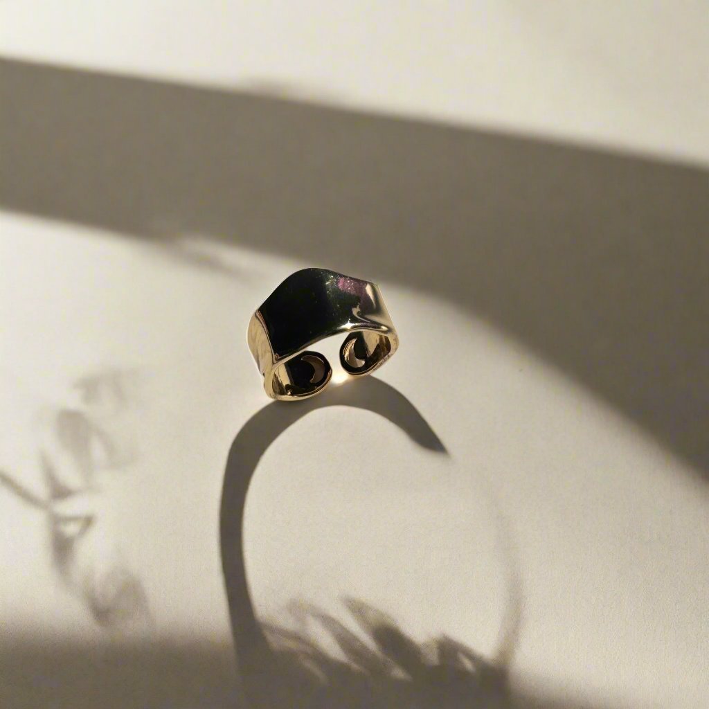 Abstract Gold Ring