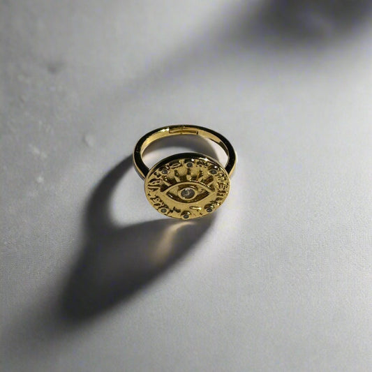 Evil Eye Gold Ring