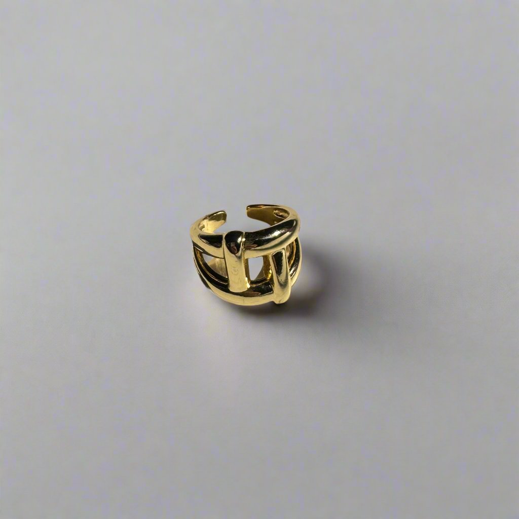 Bold Abstract Gold Ring