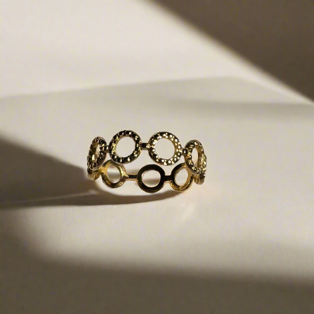 Circular Pattern Gold Ring