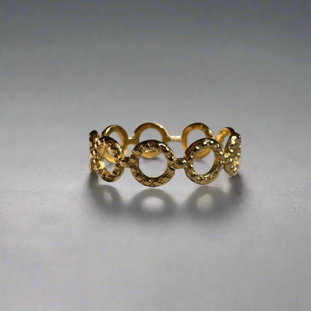 Circular Pattern Gold Ring