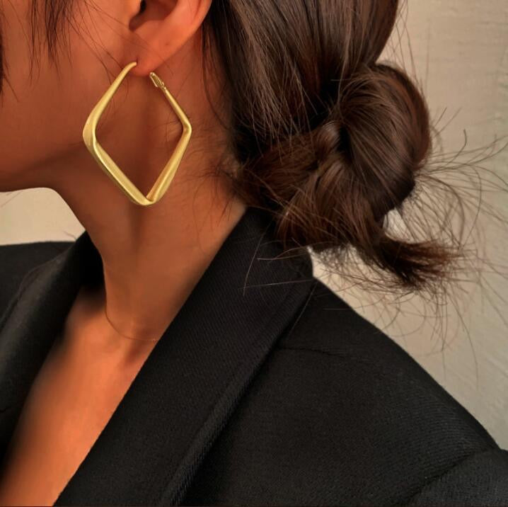 Big Square Hoop Earrings