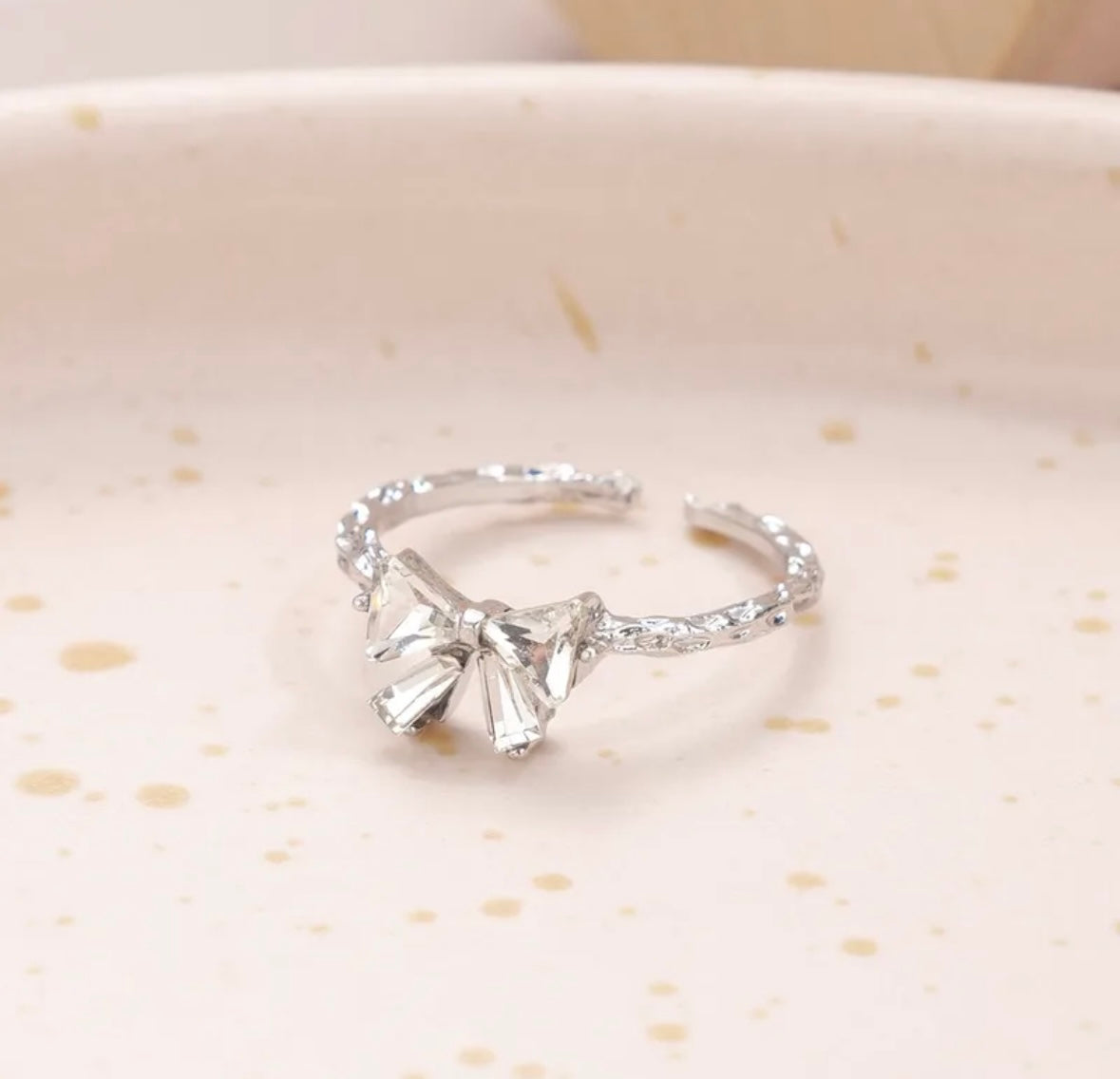 Studded Bow Ring