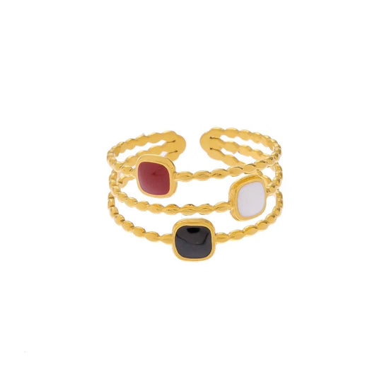 Minimal Beaded Colourful Ring