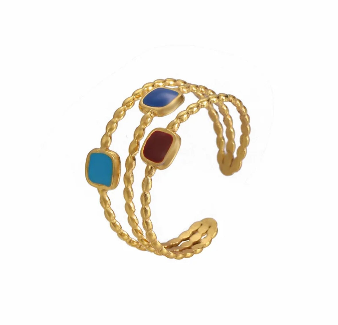 Minimal Beaded Colourful Ring