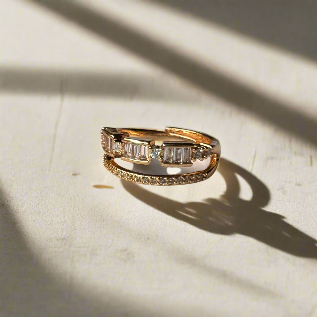 Studded Adjustable Designer Ring
