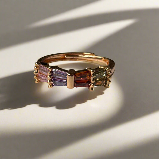 Multi Stone Brackets Adjustable Ring