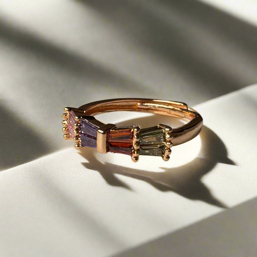 Multi Stone Brackets Adjustable Ring