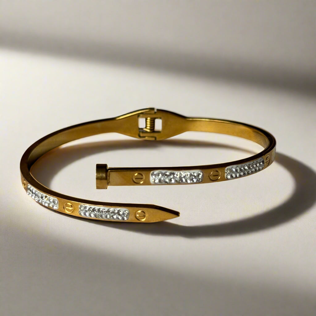 Gold Cartier Nail Bracelet