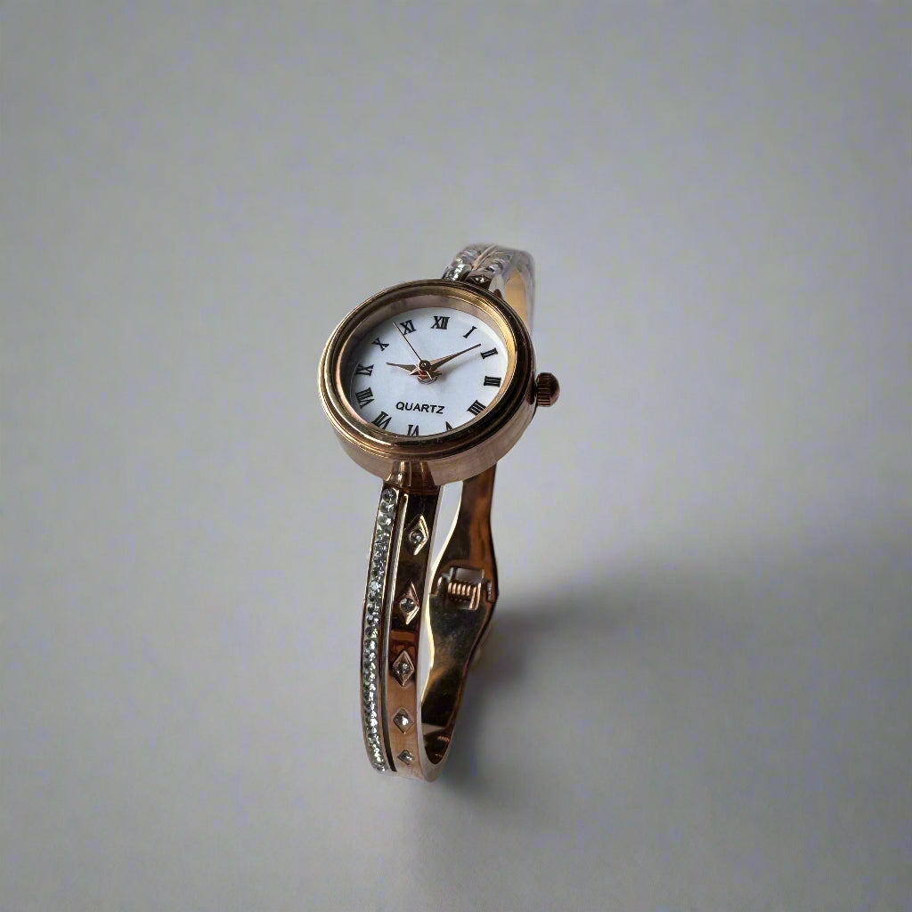 Designer Rose Gold Watch Bracelet