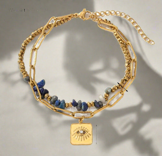 Evil Eye Crystal Chain Bracelet