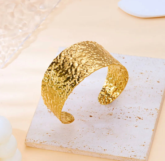 Bold Gold Cuff Bracelet