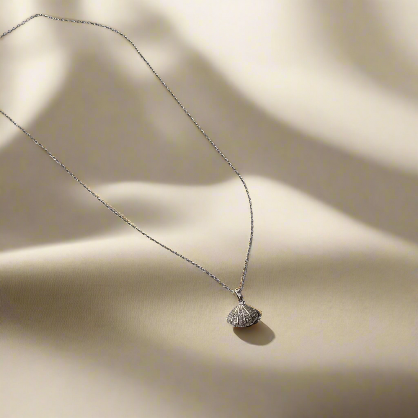 Silver Shell Pendant Necklace